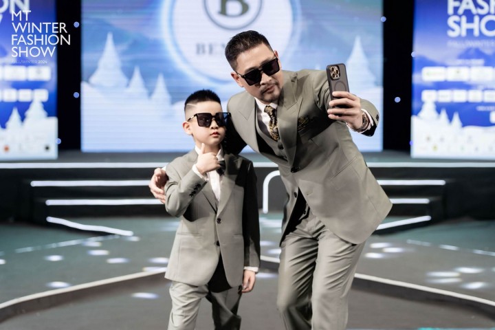 NSƯT Hồ Phong Và Con Trai: Dấu Ấn Đẳng Cấp Tại MT Winter Fashion Show 2024