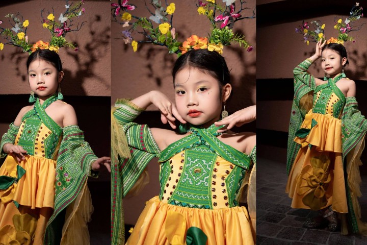 First Face Gia Hân tỏa sáng với thần thái đỉnh cao trong thiết kế của NTK Linh Phương tại Di Sản Show